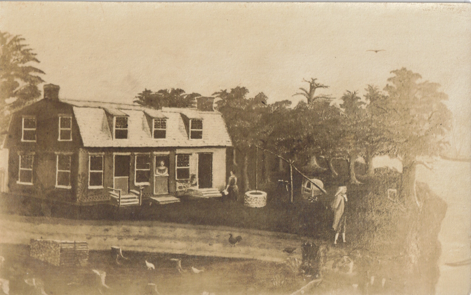 Postcard of John Fenwick's Home along Salem Creek