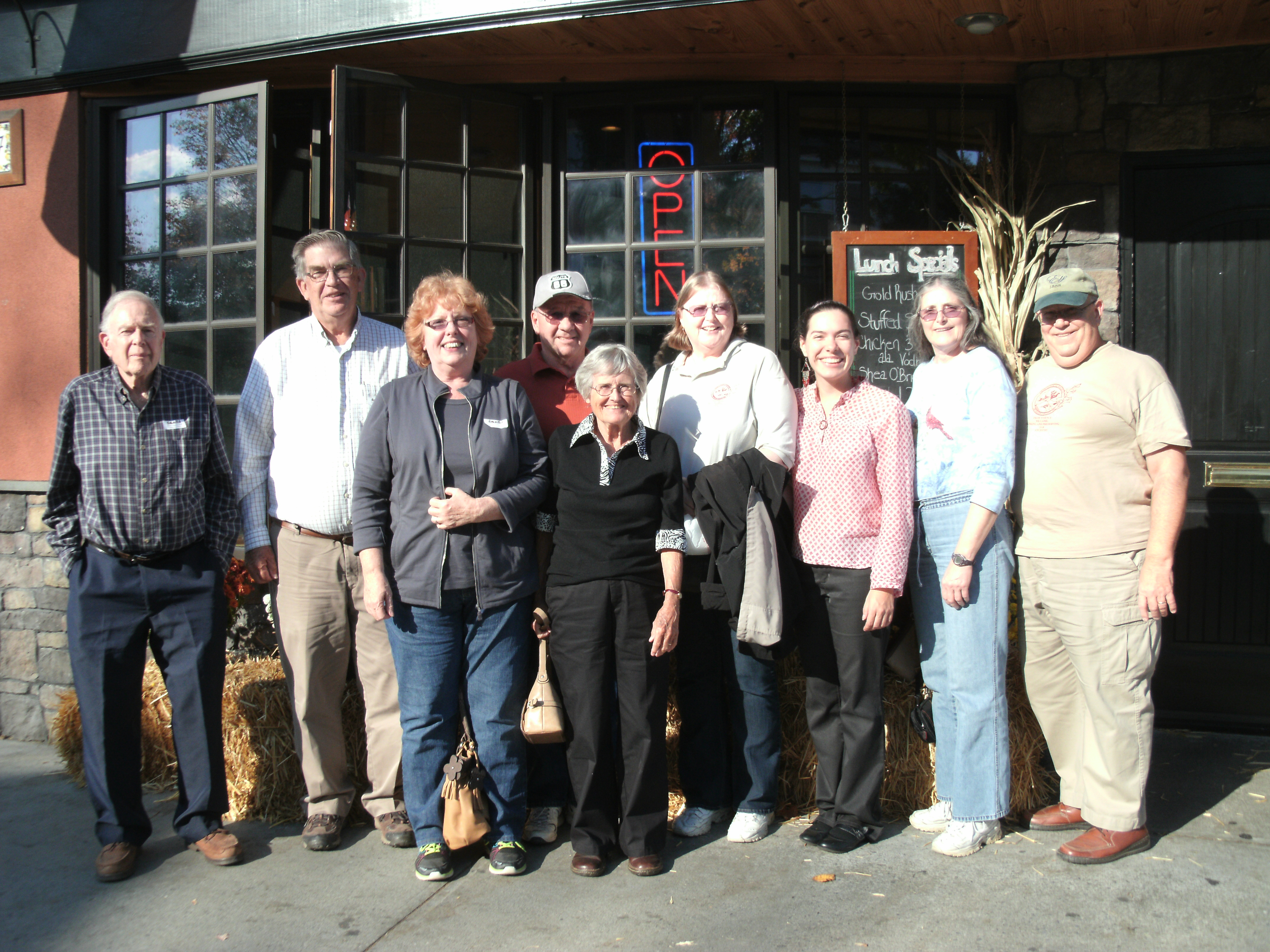 A group from the Genealogical Society of Salem poses during their trip to New Paltz, New York