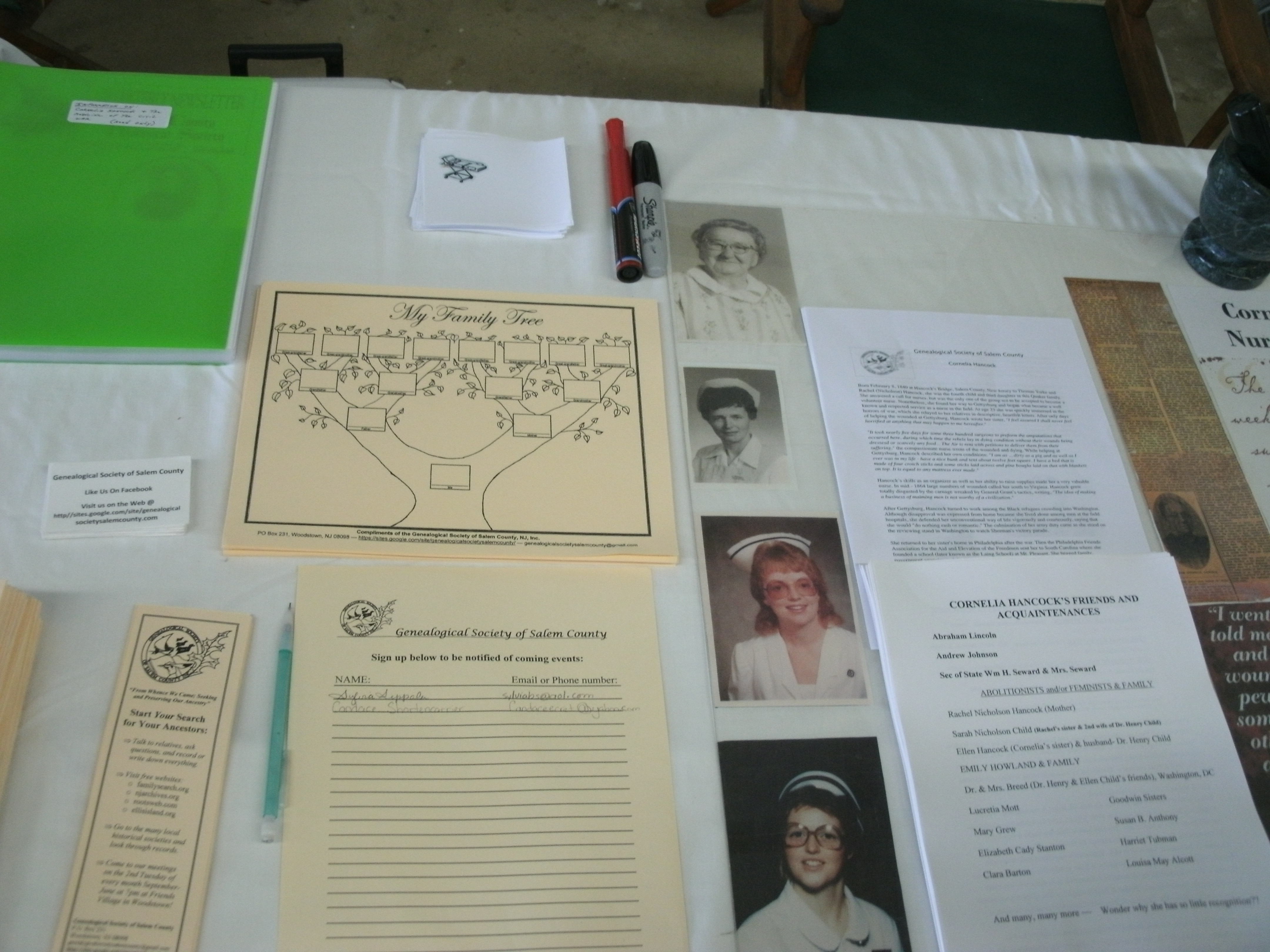 Also on display were photographs of other local nurses and midwives from our members' family trees.
